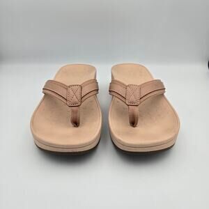Vionic Hightide Platform Flip‑Flops Beige – Size 7 (Wide)